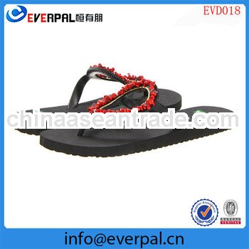 stylish circular design beaded sandals flip flops