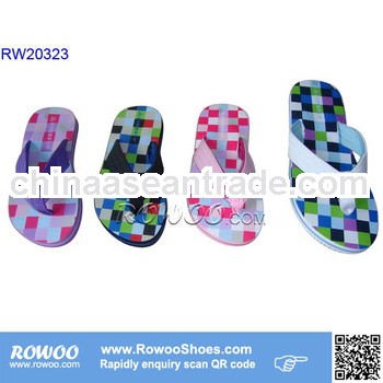 stylish fashion kids pu beach flip flops