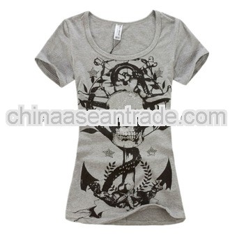 summer short sleeve printed fashion latest women t-shirt