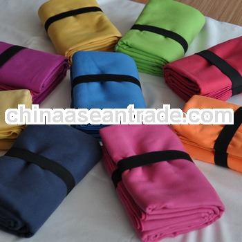 super soft towel micro fiber gym towel /towels sport with elastic band promotion wholesale