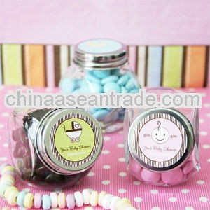 sweet cute candy jars with your own logo labels