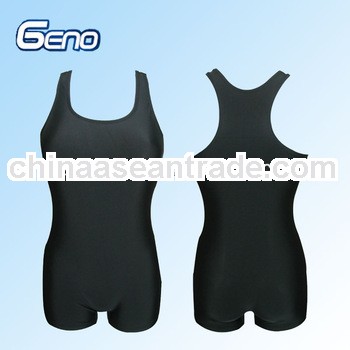 swimwear for competition and training with solid color material