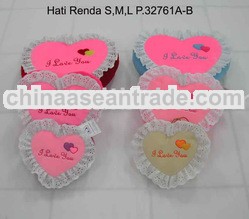 Bantal Renda S, M, L (Love Cushion w / Lace) Size S, M, L