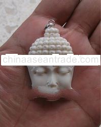 Budha in Buffalo Bone Balinese Carved Pendant