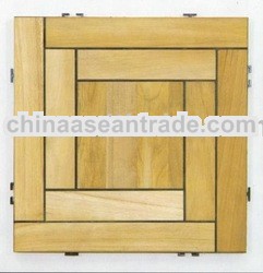 teak tile with plastic based