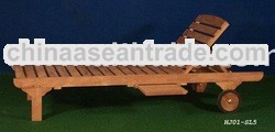 teak garden furniture - chaise longue HJ01-SL5