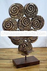 Wooden Deco Round Motif Coil