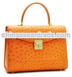 Genuine Ostrich Skin Tote Handbag