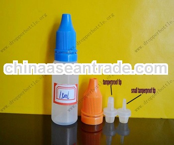 tamper-proof 15ml pe eye dropper bottle