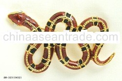 Snake Pin Brooch Austrian Crystal