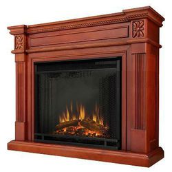 Dark Mahogany Elise Electric fireplace real flame realflame