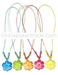 Adjustable Bali Flower Airbrush Necklace
