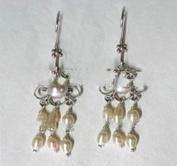 indonesian silver & craft earrings