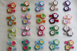 flower crochet hair clip