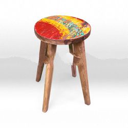 STOOL MADE OF OLD BOAT WOOD BWS05