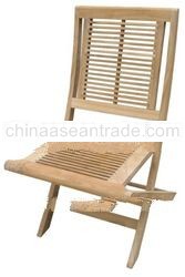 Garden Furniture Small Teak Wood Slated Folding Side Chair