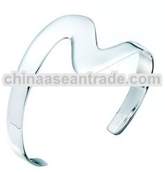 925 Silver Thick Squiggle Bangle
