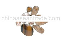 Sterling Silver 925 with Agate, CZ & Tiger Eye