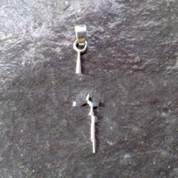 925 Sterling Silver Lightning Charm 26 x 8 mm