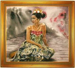 Silent in the noise painting , Paradise island painting, highest painting products of art, painting 