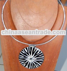 shell pendants with stainless