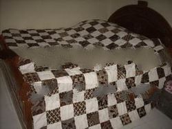 bedcover batik 2 face full embroidery