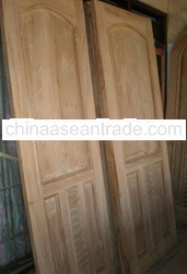 Pre Finished Teak Solid Door 2 Panel With Ventilation