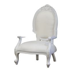 Mahogany White painted Low Grandfather Chair