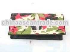 100% Genuine Stingray Skin Leather Checkbook Wallet
