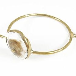 shell brass bangle Y.756b