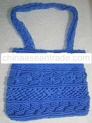 Fresh Blue Macrame Bag
