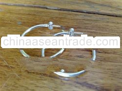 Sterling Silver Hollow Hoop Earring 50 x 1.80 mm