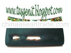 BEADED Handbags Dark Green Clutch Bags (CODE 494)