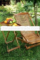 Antique Lounger for Teak Garden and Outdoor Furniture