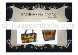 A Thai Authentic Product of Bamboo Bag 02, Thai product, Made in Thailand, Handmade Handicraft Produ