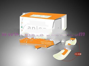 ultra thin and splunlace non-woven surface anion panty liner