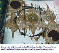 abstrak rizal painting with brown color