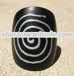 Big Silver Spiral Rings