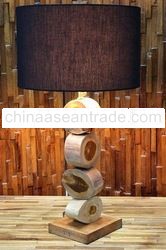 Table Lamp Wooden Round Susun 4