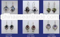 Silver Earring With Gemstone