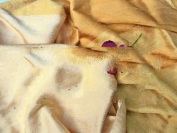 Scarves, 100% raw silk in shaded colours