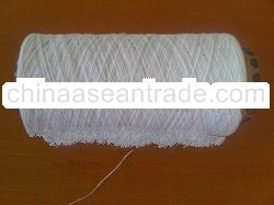 Bleached White Poly-Cotton Blended Yarns
