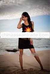 New design fashion beach dress, Bali Elegant Dazzling Sparkling Multicolor Star Hot Dress