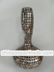 Lacquer vase, Mother of pearl lacquer vase, Ceramic vase