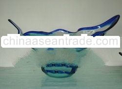 Glassy Clear Blue Bowl