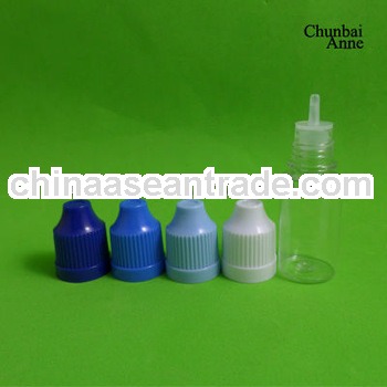 vapor liquid clear 10ml plastic eye dropper bottles with childproof cap TUV/SGS certificate