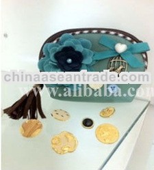 Seablue handmade coin purse, wallets, cosmetic bag