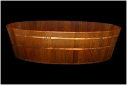 Indo-Stone collection of Teak Tubs