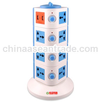 vertical fashionable plug socket with usb charger for Christmas Gifts