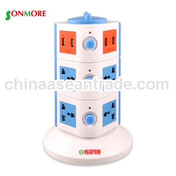 vertical universal multi sockets with wire and plugs for Christmas Gifts,china factory
